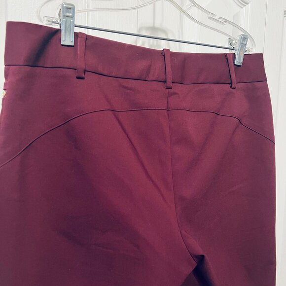 Chaus New York-Women's Size 8 Stretch Burgundy/Gold Ankle Pants-Casual-Comfy - Picture 8 of 15